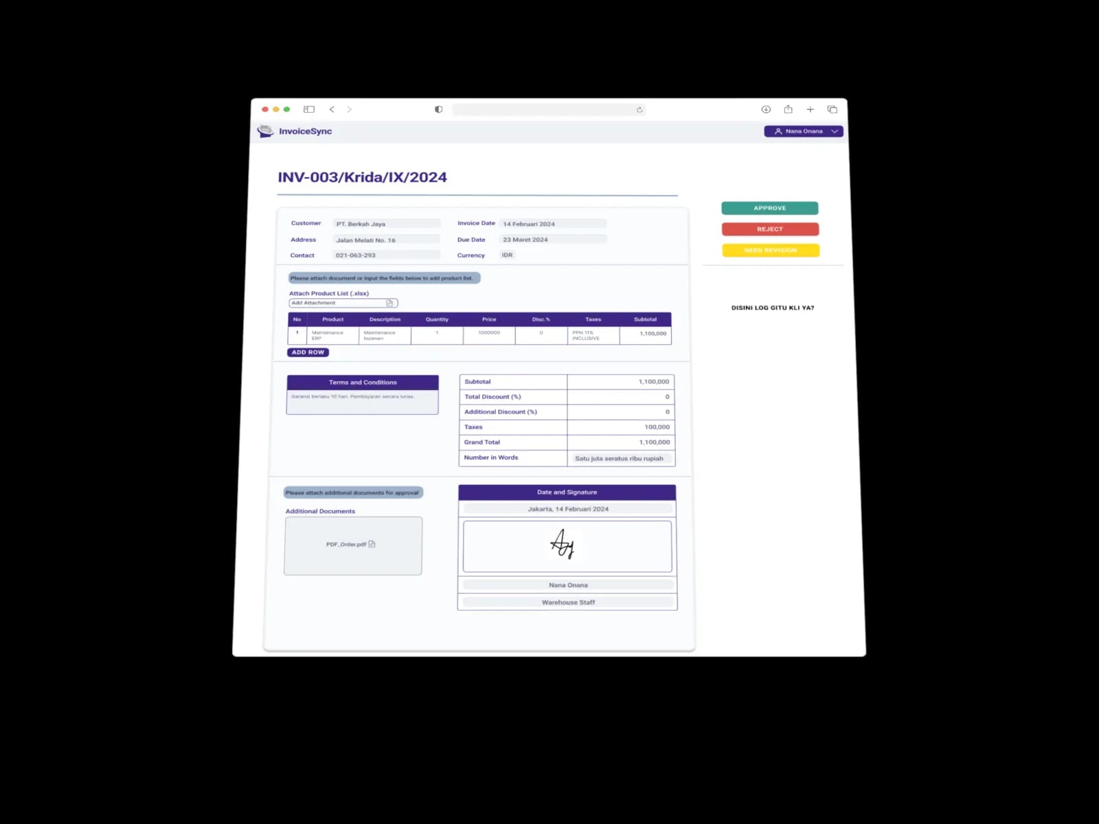 Invoice Management (InvoiceSync)